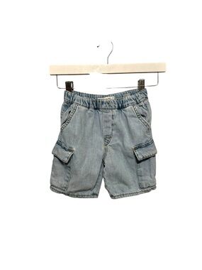 ⭐️ 5/$30 Zara Kids Denim Cargo Shorts size 18-24M